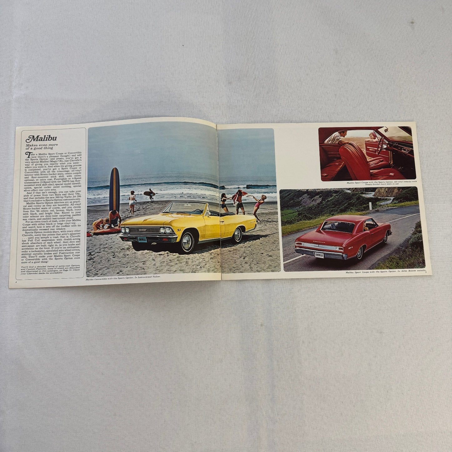 1966 Chevrolet Chevelle Sales Brochure Catalog Malibu Convertible 300 Wagon