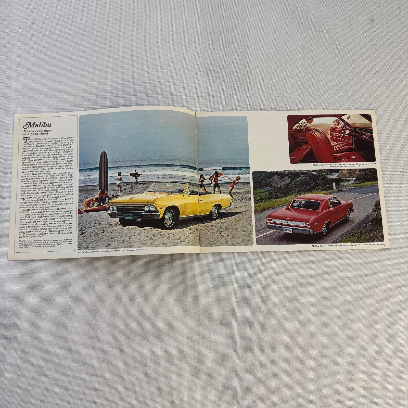 1966 Chevrolet Chevelle Sales Brochure Catalog Malibu Convertible 300 Wagon
