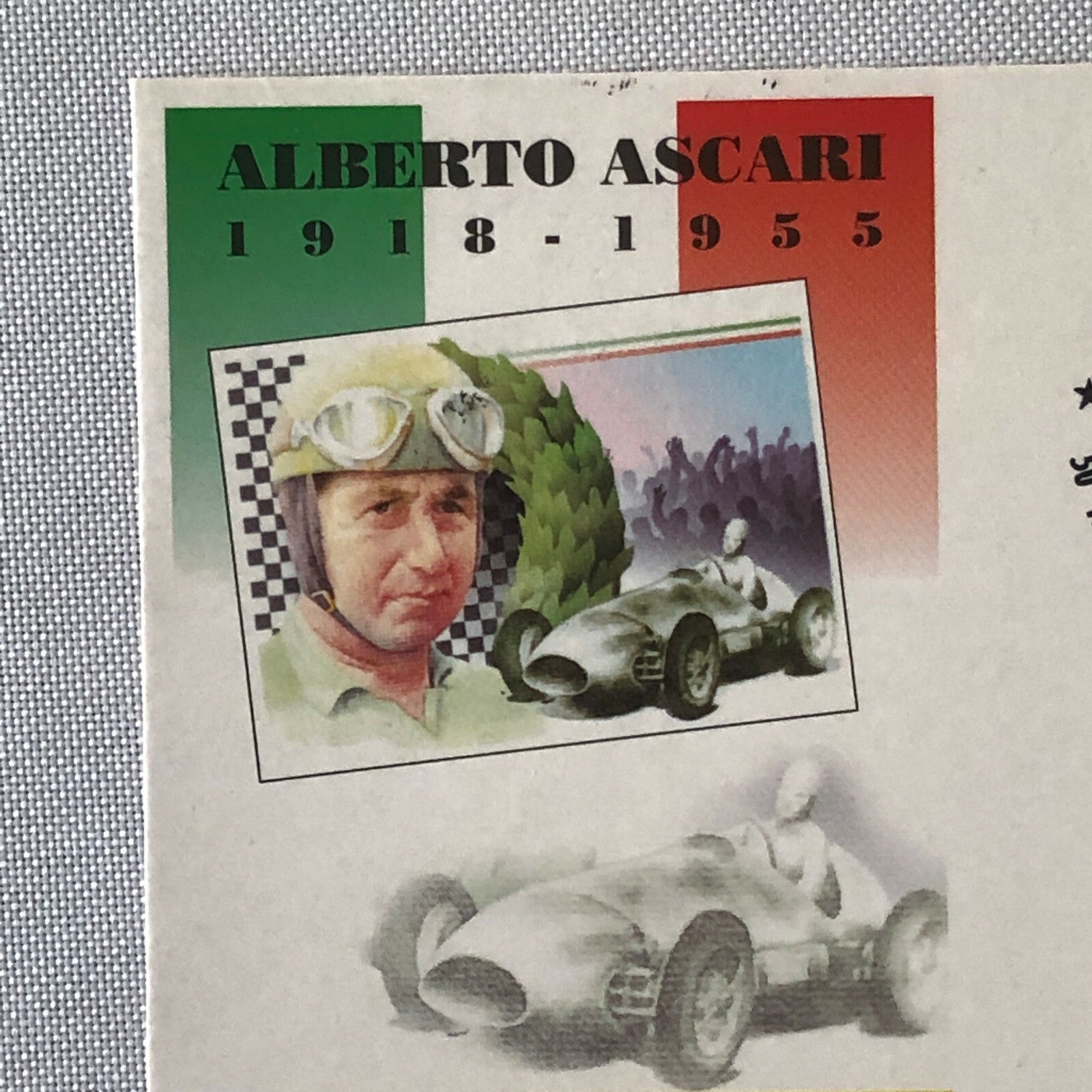 2005 Alberto Ascari Racing Postcard with Stamp Post Card 