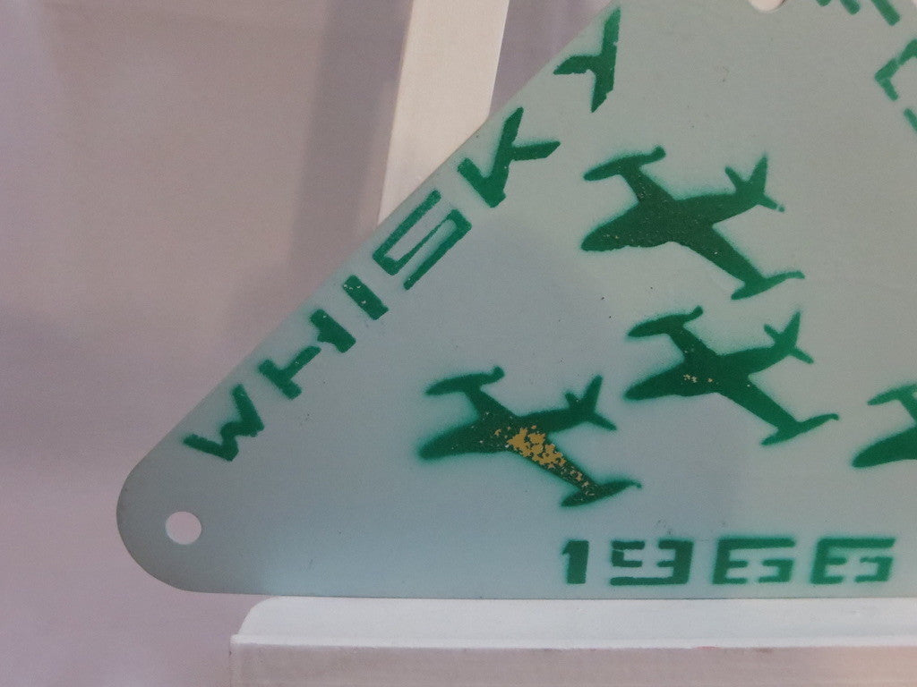 Vintage 1966 Whisky Four - Rit Rally Car Club Rally Plate Plaque Sign 