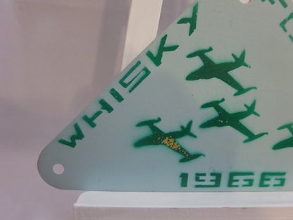 Vintage 1966 Whisky Four - Rit Rally Car Club Rally Plate Plaque Sign 