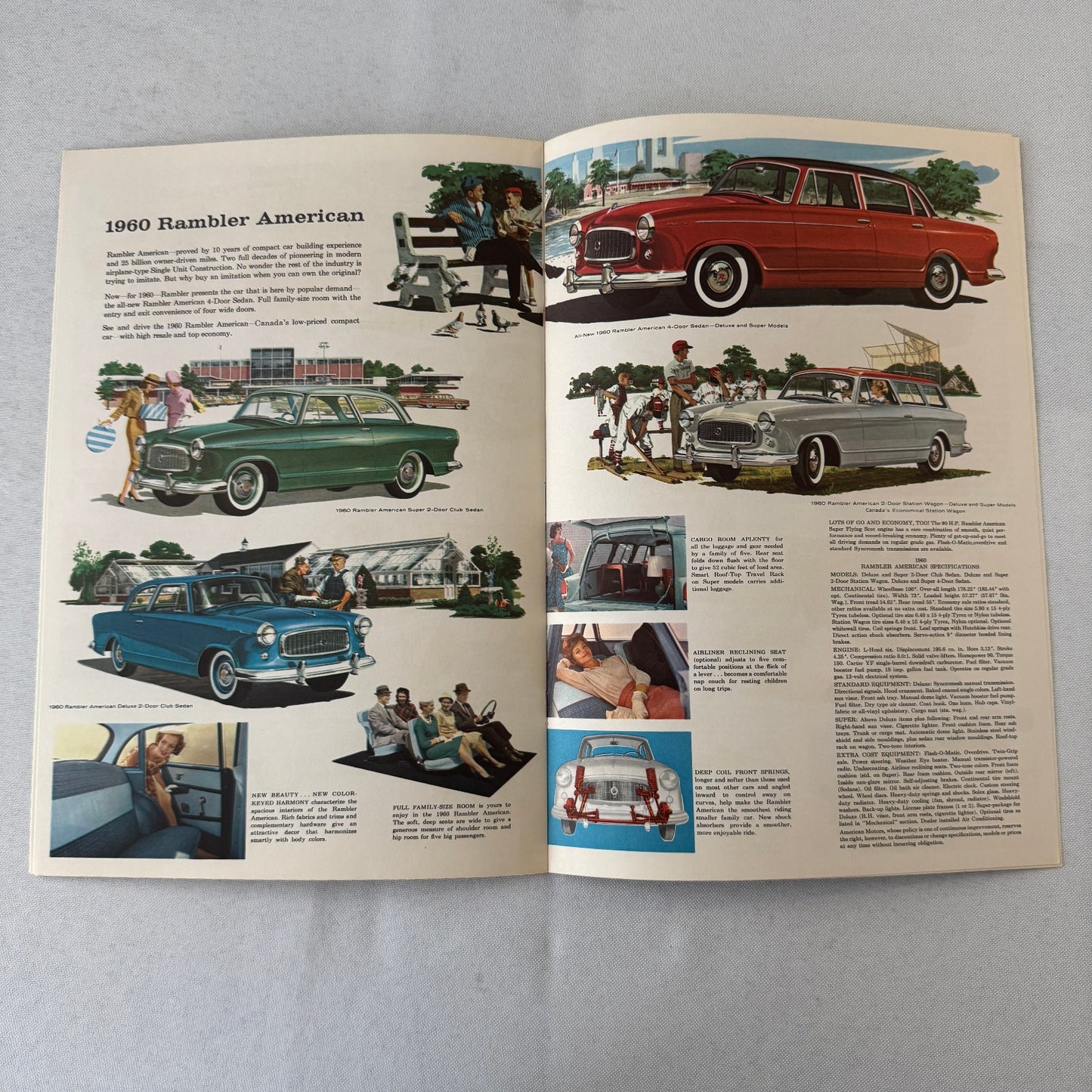 1960 Rambler Car Sales Brochure Catalog Rambler 6 Rebel Ambassador American