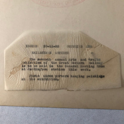 Vintage Press Photo Photograph Great Western Railway Art Painting Exhibit 1933