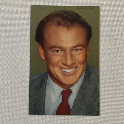 Vintage Gary Cooper Actor Postcard Post Card 