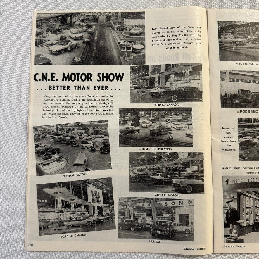 1955 Canadian Motorist Magazine CNE Motor Show Autoshow Glidden Tour September