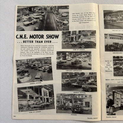 1955 Canadian Motorist Magazine CNE Motor Show Autoshow Glidden Tour September