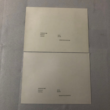 Vintage Porsche 928 Photo Photograph Print Lot of 2