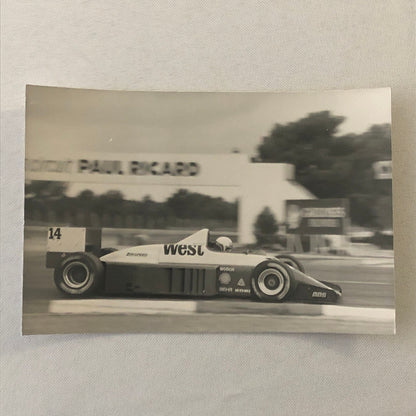 1987 Formula One F1 Racing Photo Lot of 4 West & Olivetti Race Cars