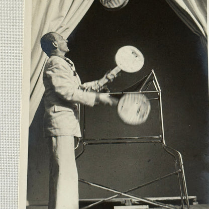 Vintage Circus Juggling Act Photo Photograph Postcard RPPC