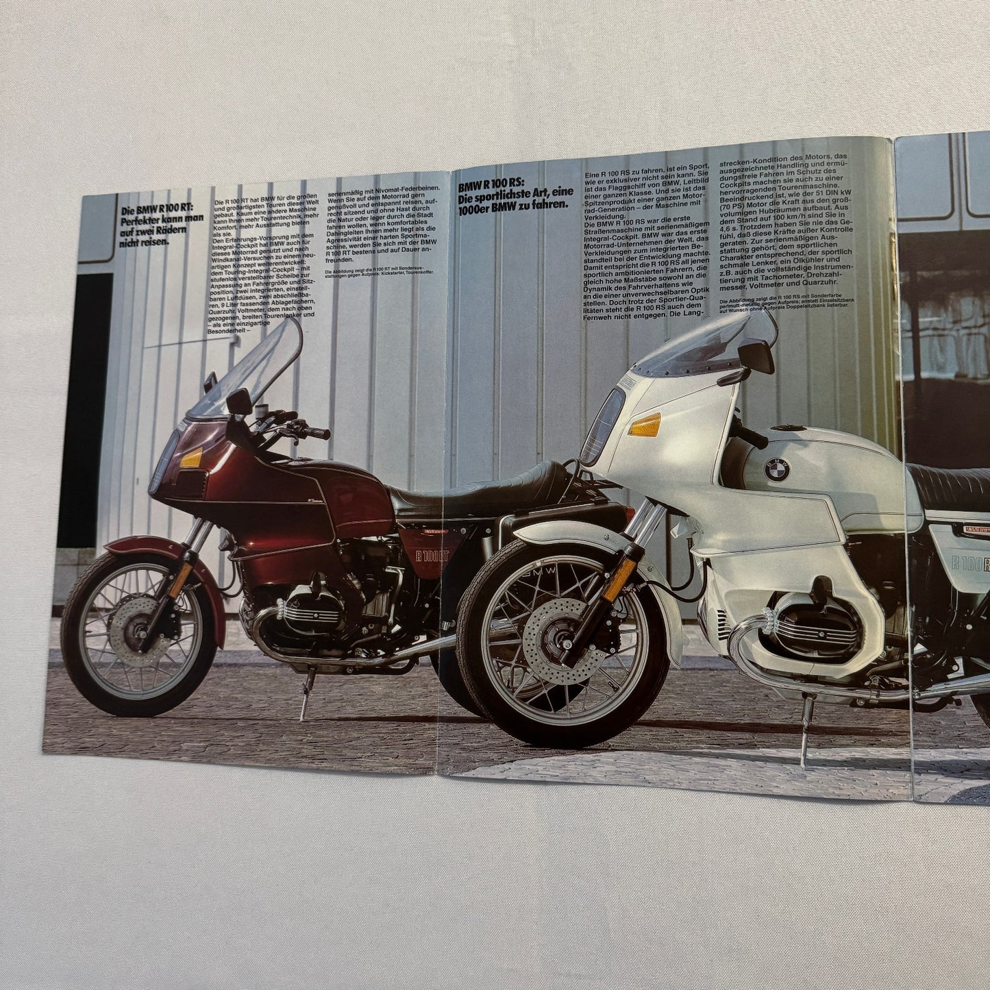 Vintage BMW Motorcycle Bike Sales Brochure R100 RS RT CS GERMAN R100RS R100RT