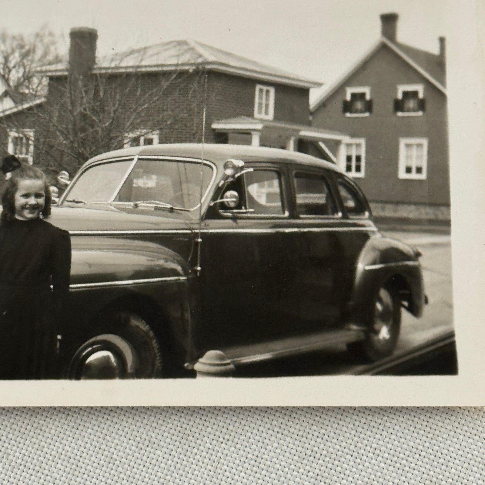 Vintage Car Automobile Snapshot Photo Photograph with Children DS24 Lot 2x