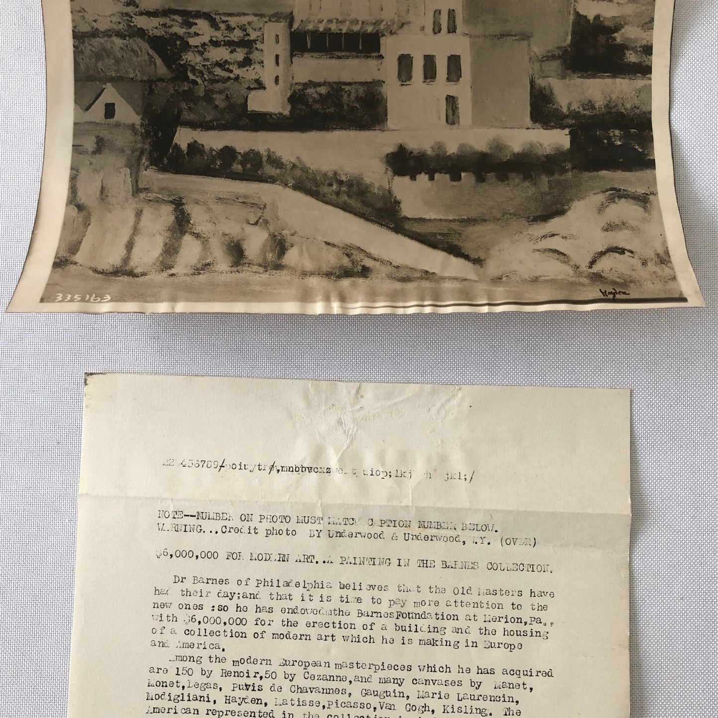 Press Photo Photograph Art Painting Collection Hayden Jules Pascin