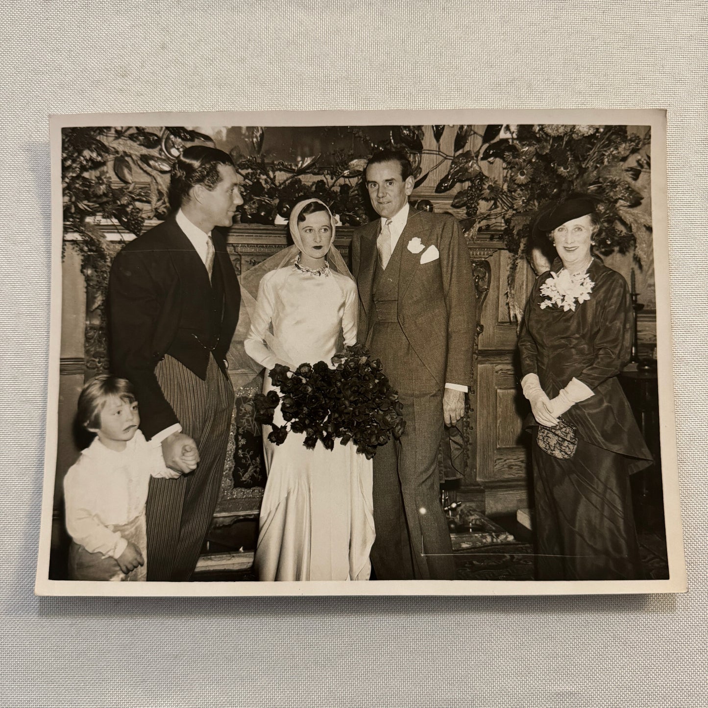 1934 Wedding Press Photo Photograph British London News Agency LNA