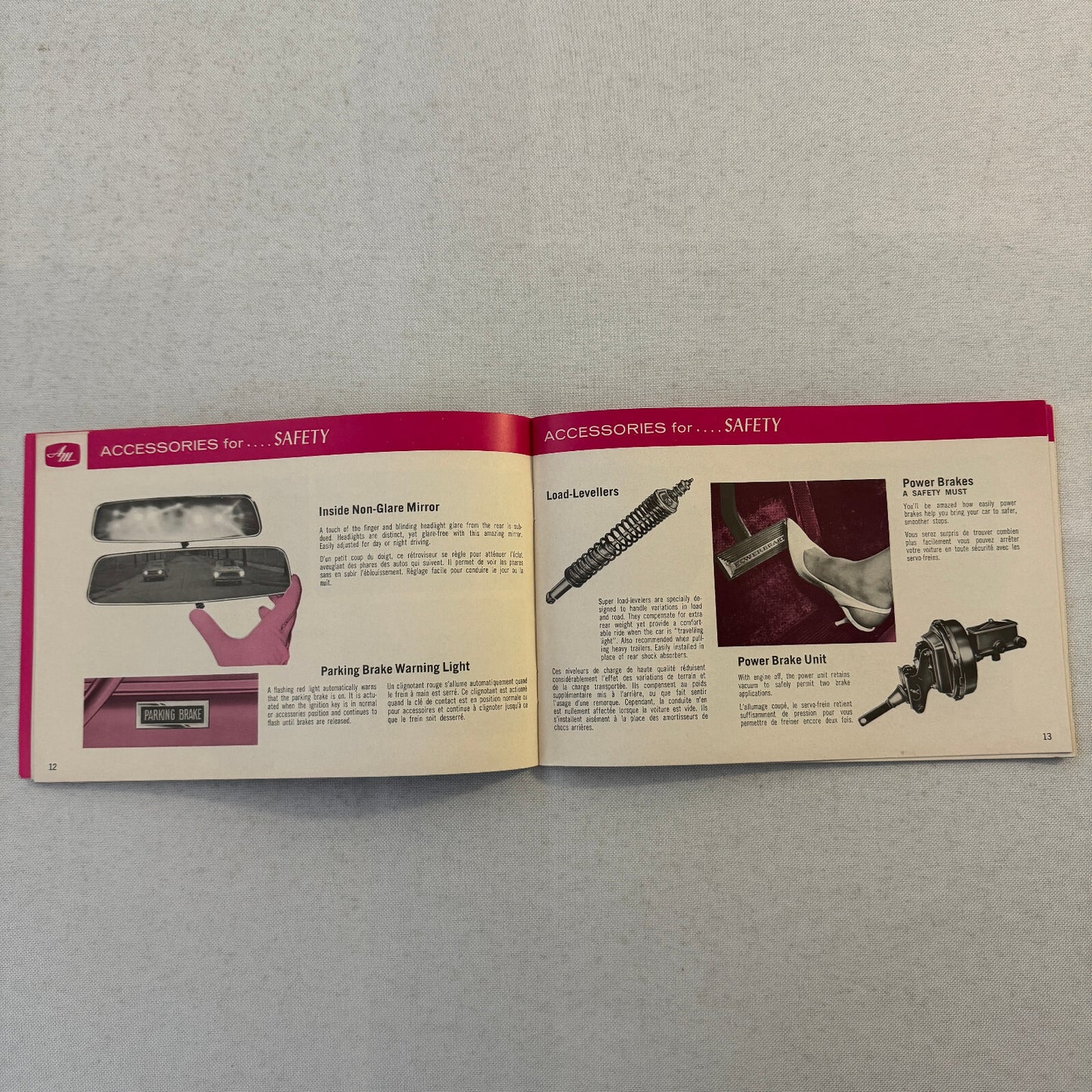 1966 American Motors Accessories Sales Brochure Catalog Advertising Wheels Radio