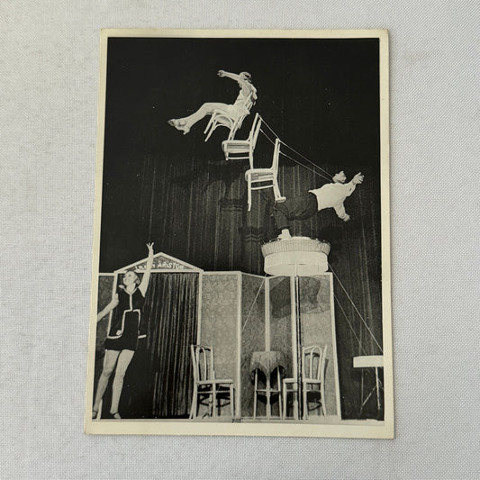 Vintage Circus Acrobat Balancing Act Postcard Lilian Ariston Company Berlin