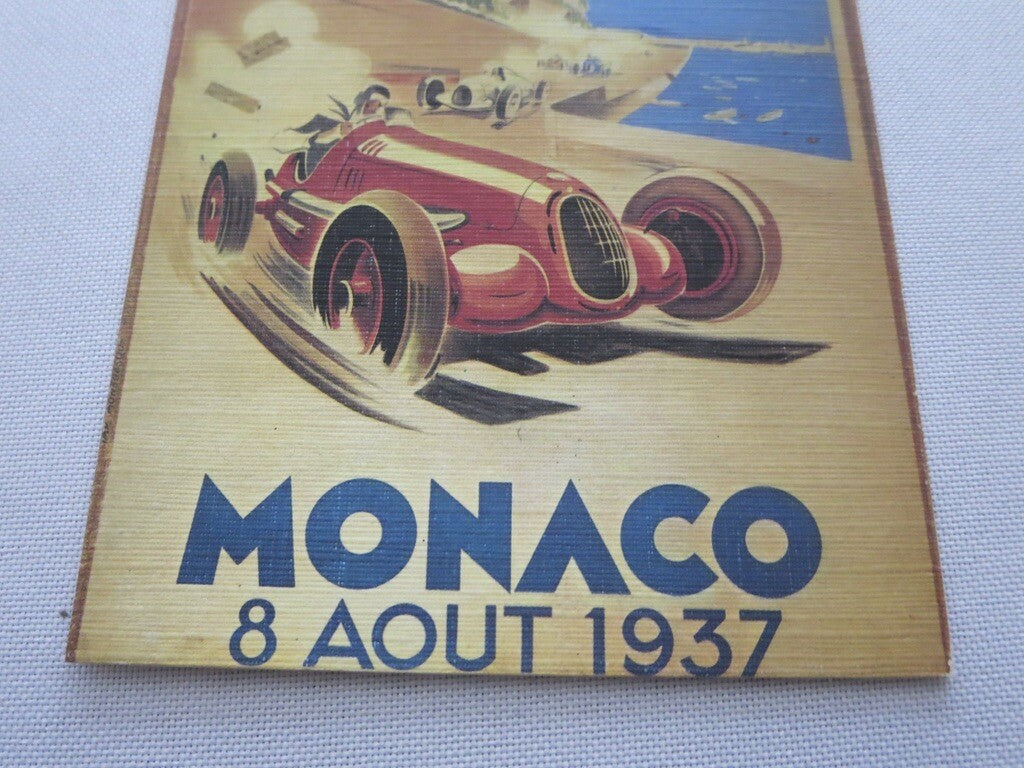 1937 Monaco Grand Prix Automobile Racing Car Postcard Post Card - Reproduction 