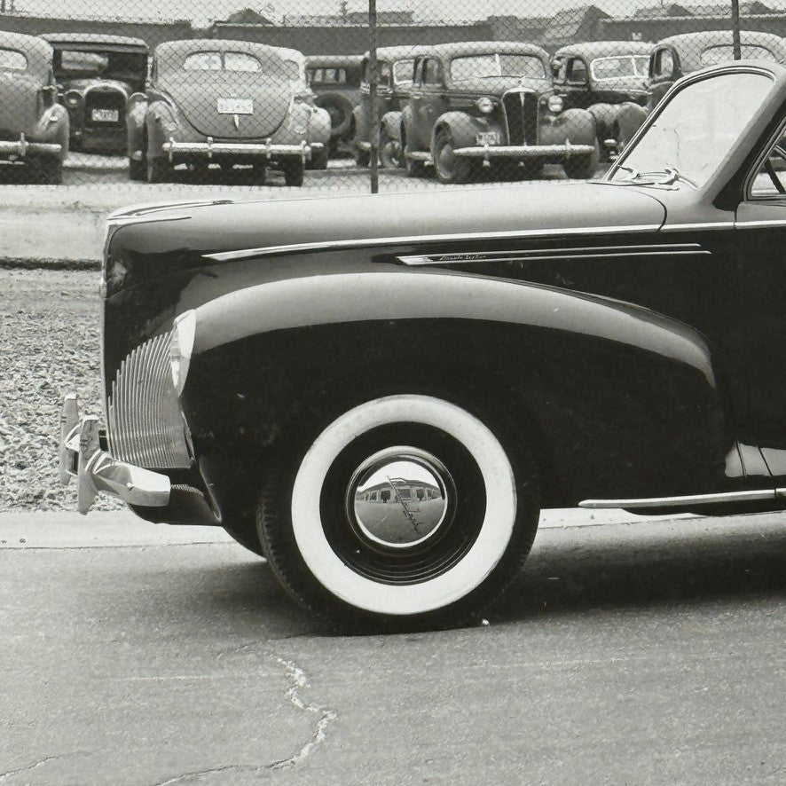 Vintage 1938 Lincoln Zephyr Convertible Car Photo Photograph Modern Print