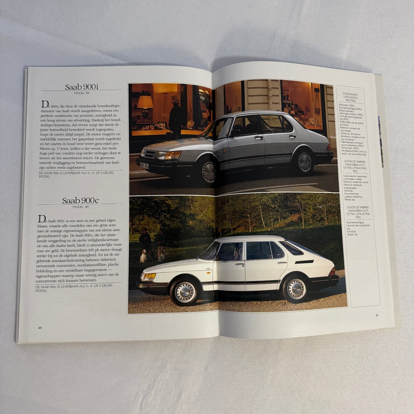 Vintage Saab 900 Car Sales Brochure Catalog 900 Cabriolet 900 Turbo 16S DUTCH
