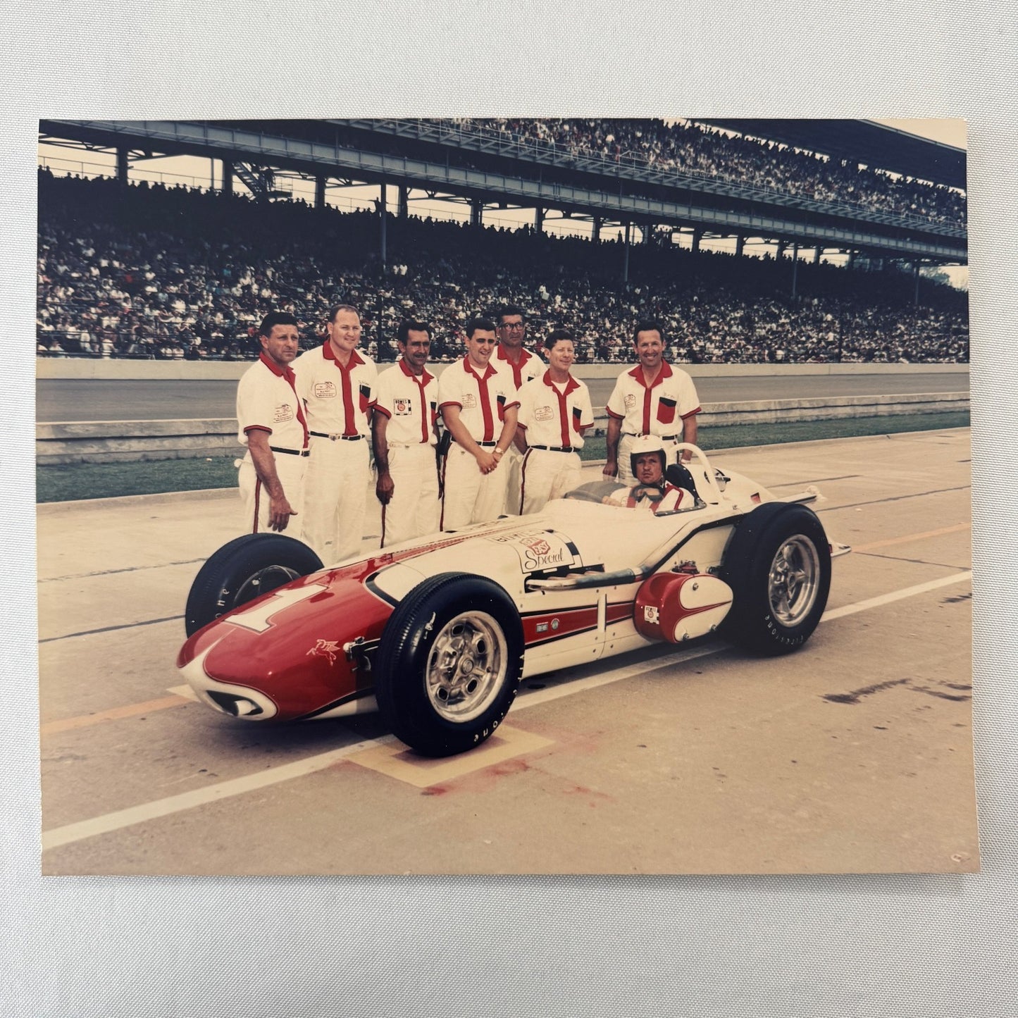Vintage Indy Racing Photo AJ Foyt 1962 Car Motorsport Modern Print