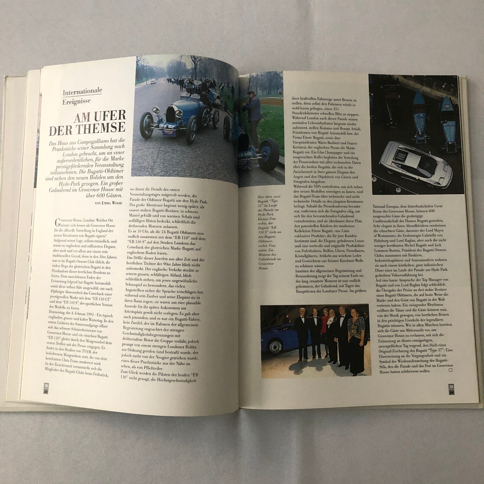 1993 Bugatti Car Book Magazine Journal German Text Vintage Cars +