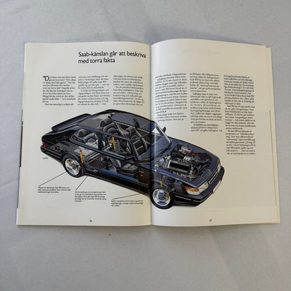 1990 Saab 900 Car Sales Brochure Catalog Saab 900 Cabriolet Turbo Aero SWEDISH