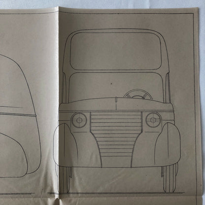1937 Coachbuilder Truck Design Blueprint Rendering Blue Print Panel Van Dodge 
