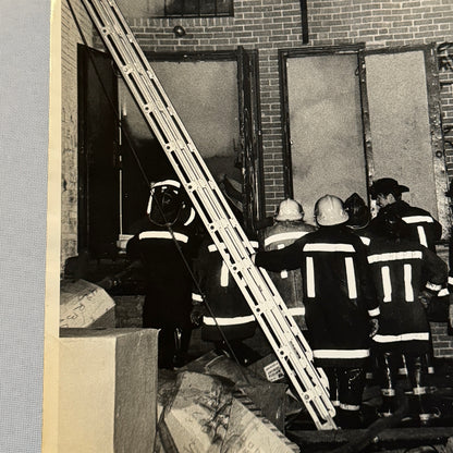 Firefighting Fire Fighter Fire Photo Photograph Print Vintage