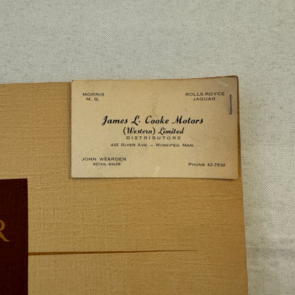 Jaguar Mark VII Saloon Car Sales Brochure Catalog XK120 XK 120 Engine