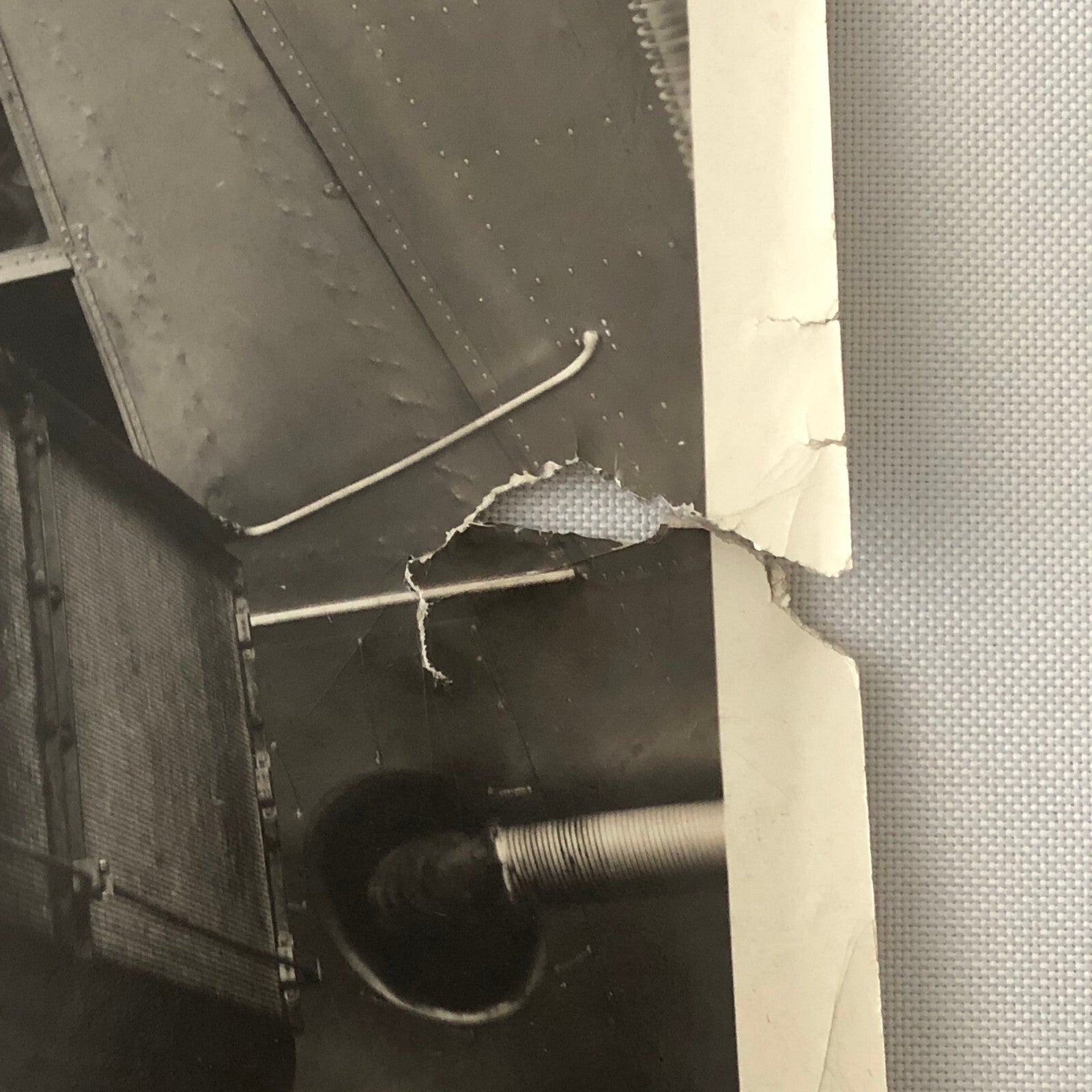 Photo Photograph Early Avaitor in Plane Refilling Antifreeze Aircraft