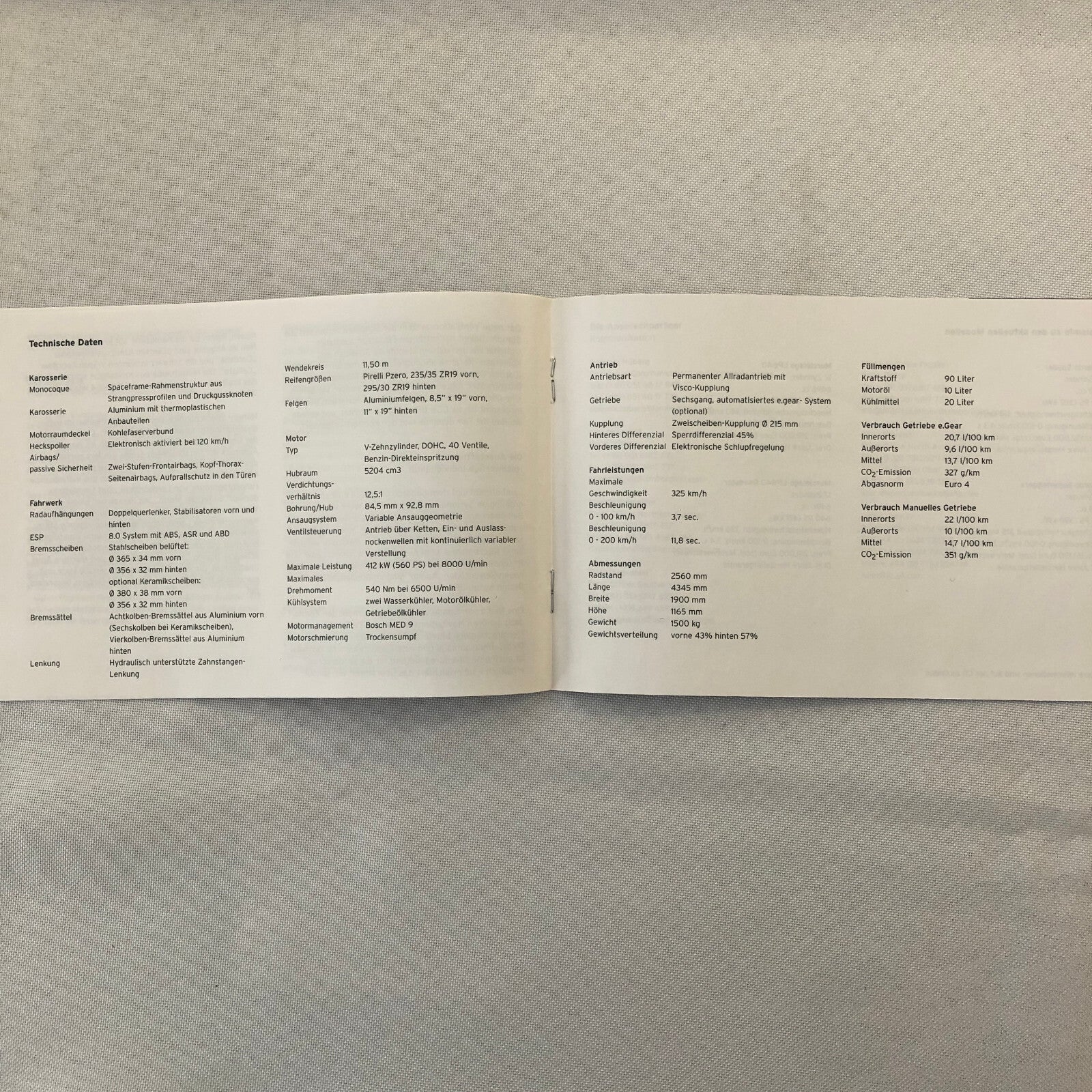 Lamborghini Gallardo LP 560-4 Press Kit Brochure CD GERMAN Text 2008