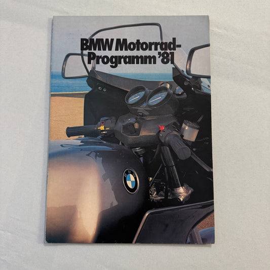1981 BMW Motorcycle Sales Brochure Catalog R100 CS RT R80 R65 R45 GERMAN