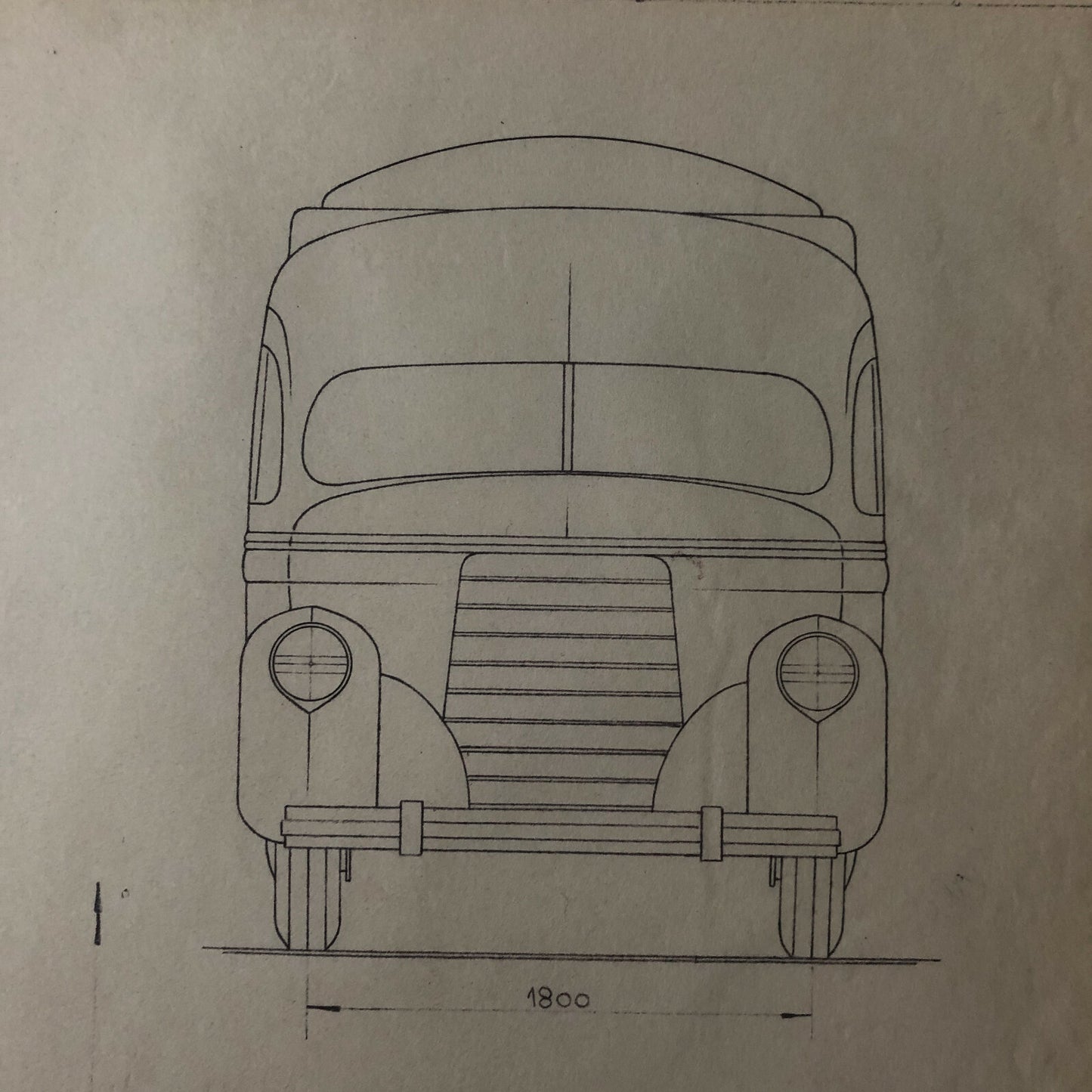 1937 Coachbuilder Bus Design Blueprint Rendering Blue Print Coach Bus Truck