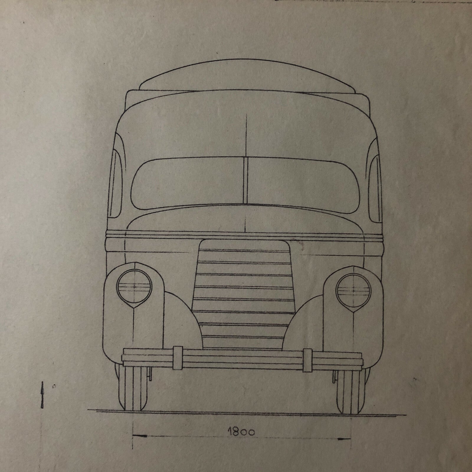 1937 Coachbuilder Bus Design Blueprint Rendering Blue Print Coach Bus Truck