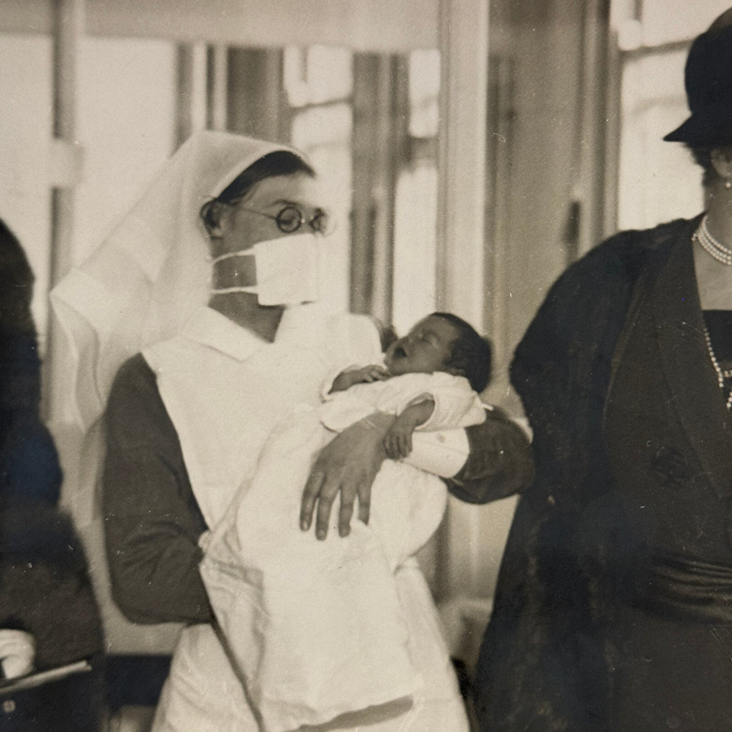1933 Belfast Maternity Hospital Nurses Baby Press Photo Photograph UK