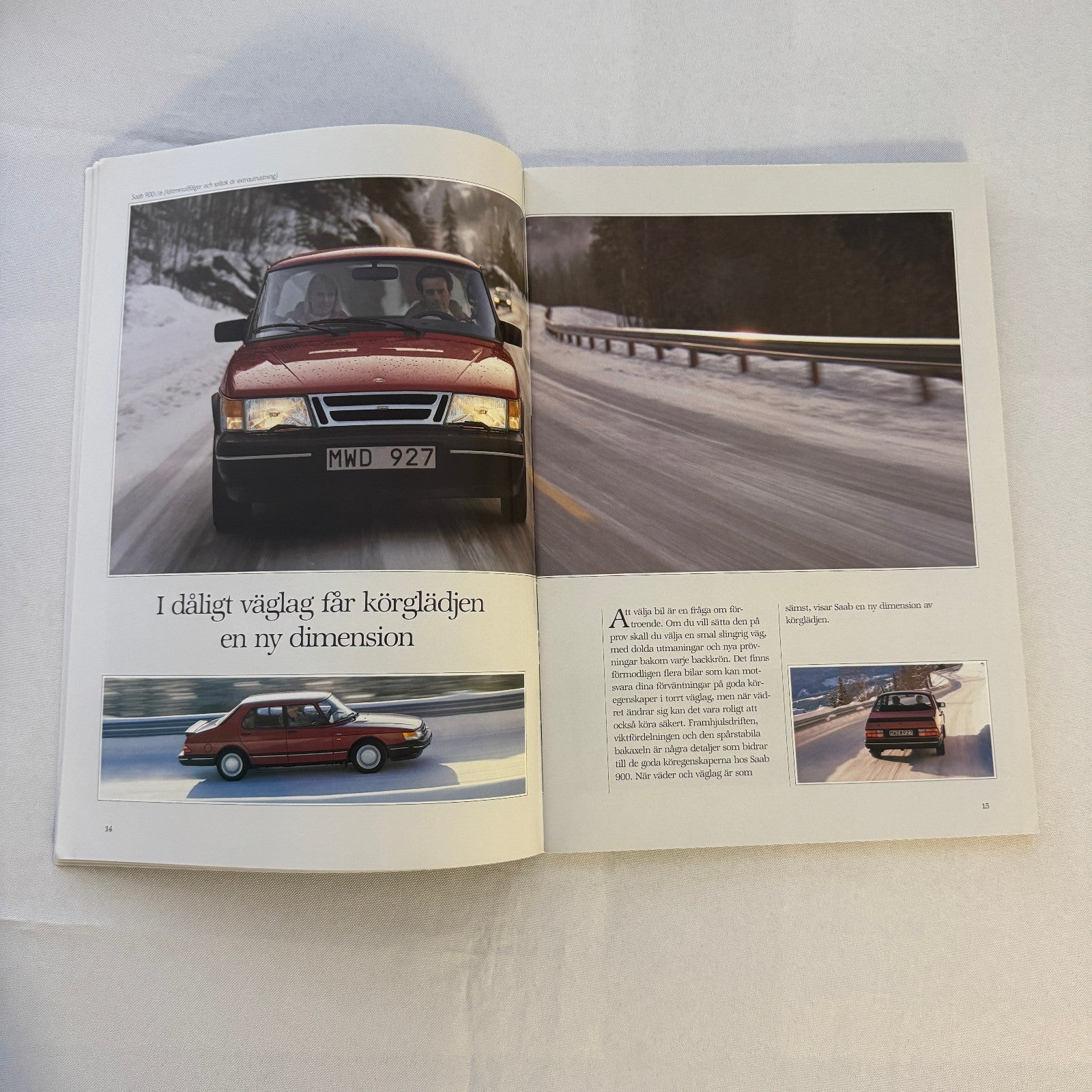 Vintage Saab 900 Car Sales Brochure Catalog 900 Cabriolet 900 Turbo 900i SWEDISH