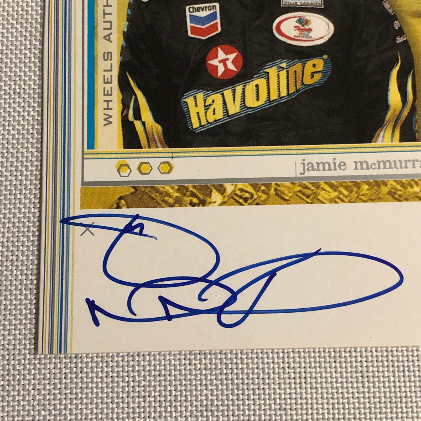 2003 2004 Wheels Authentic Autograph Jamie McMurray Auto Signed Card NASCAR