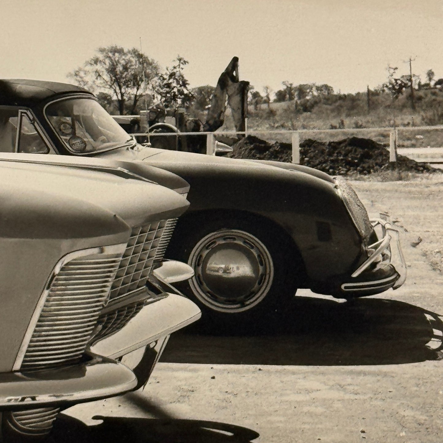 Porsche 356 and Buick Riviera Car Photo Photograph Print Vintage