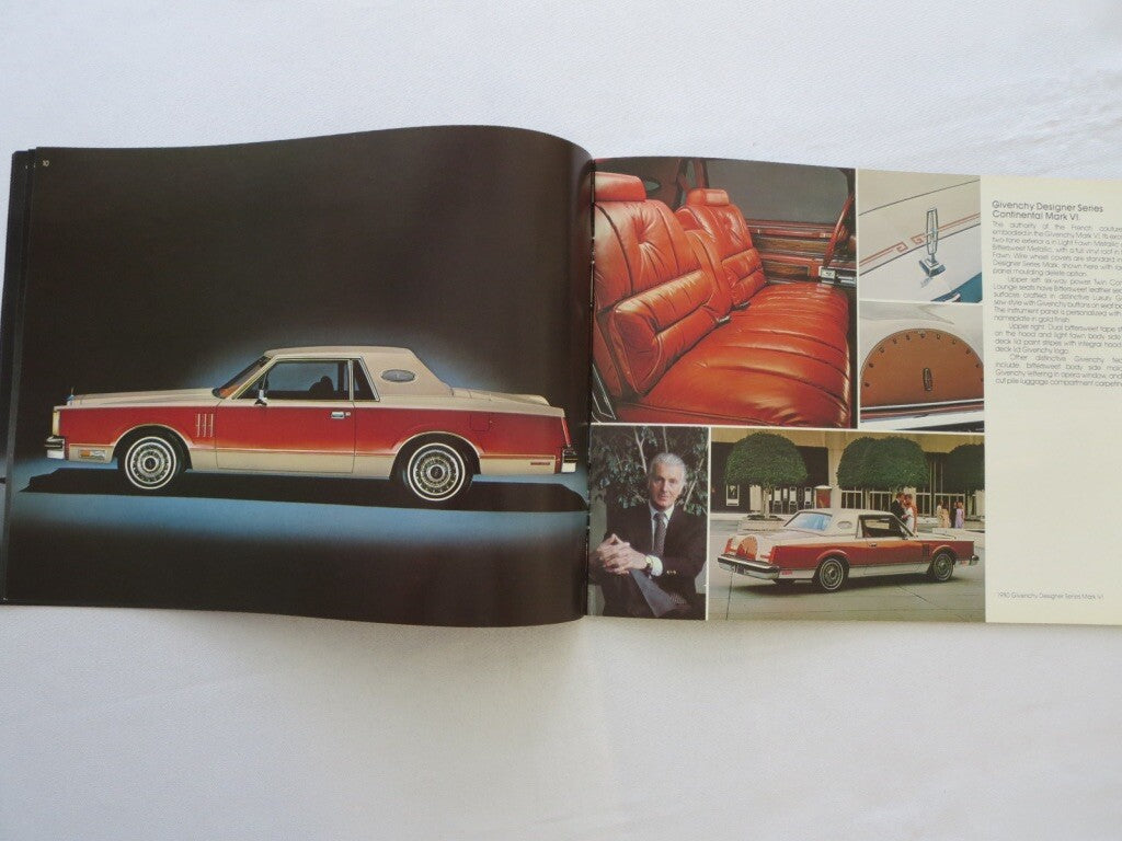 1980 Lincoln Continental & Mark VI Sales Brochure Cartier Pucci Givenchy Blass