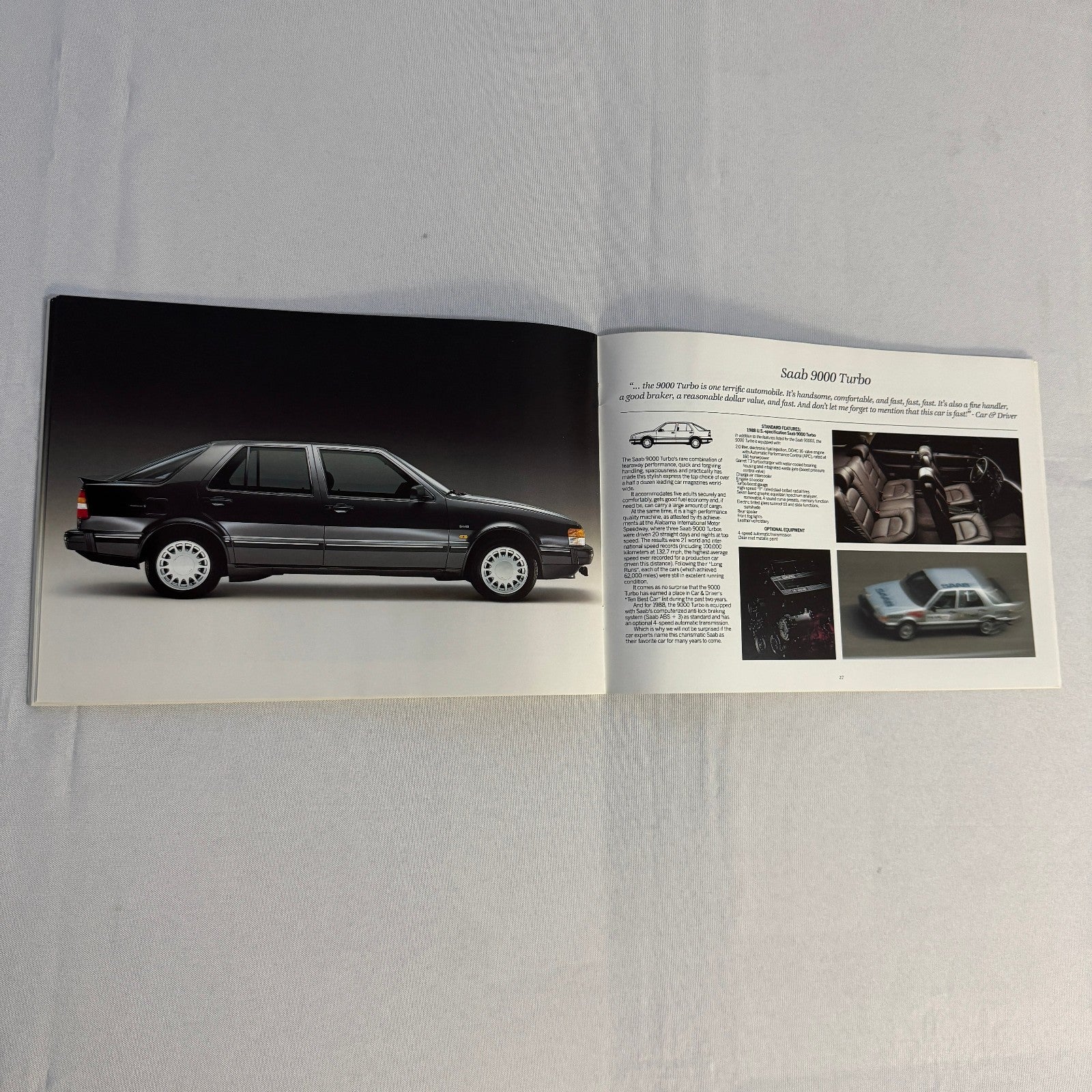 1988 Saab Military Sales Brochure Catalog Saab 900 Turbo 9000 900S Convertible