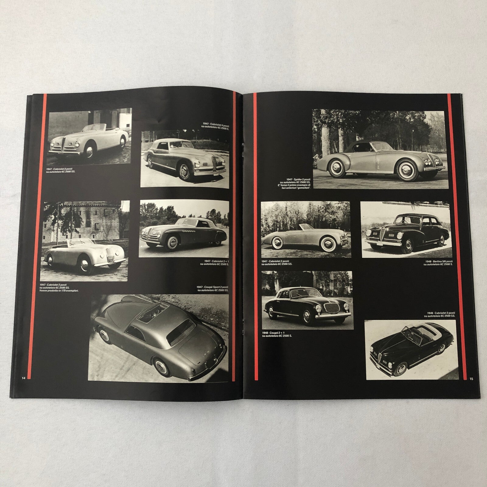 Alfa Romeo Pininfarina History Brochure Book 6C Spider Cabriolet Coupe Prototype