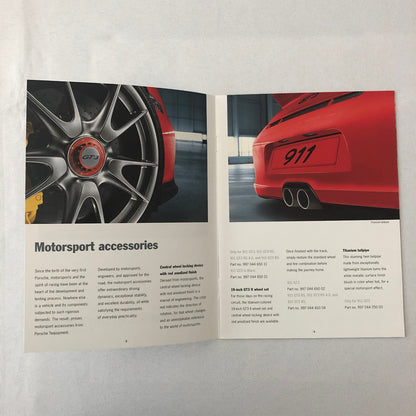 Porsche 911 GT2 GT3 Motorsport Accessories Sales Brochure Catalog 2011 2012