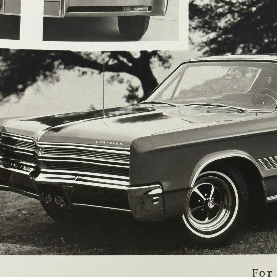 1968 Chrysler 300 Factory Press Photo Photograph Print Disappearing Headlights