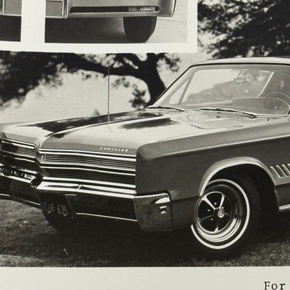 1968 Chrysler 300 Factory Press Photo Photograph Print Disappearing Headlights