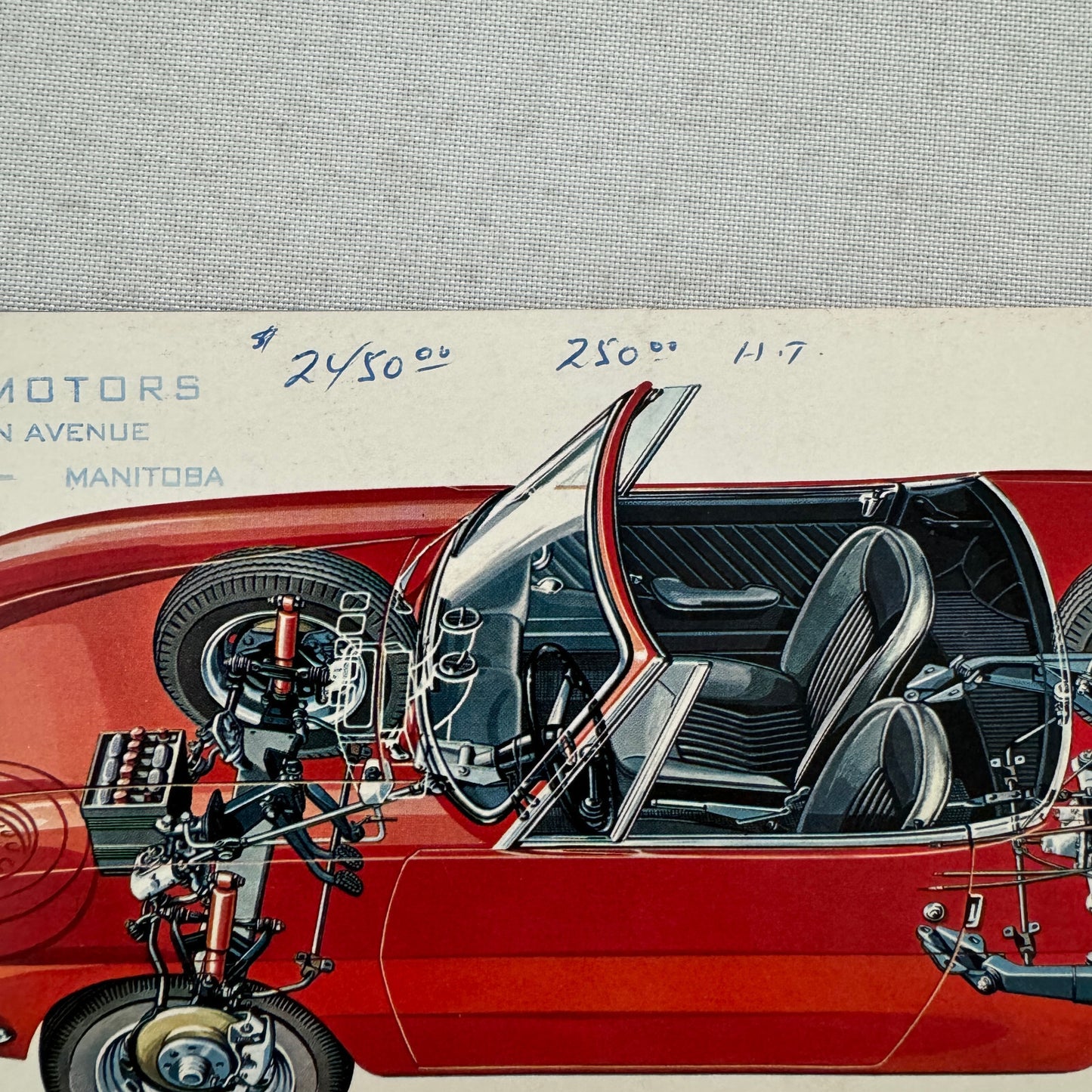 Fiat 850 Spider Convertible Roadster Car Sales Brochure Catalog Canadian Vintage