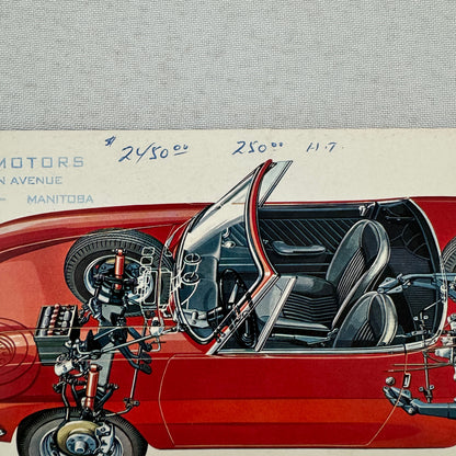 Fiat 850 Spider Convertible Roadster Car Sales Brochure Catalog Canadian Vintage