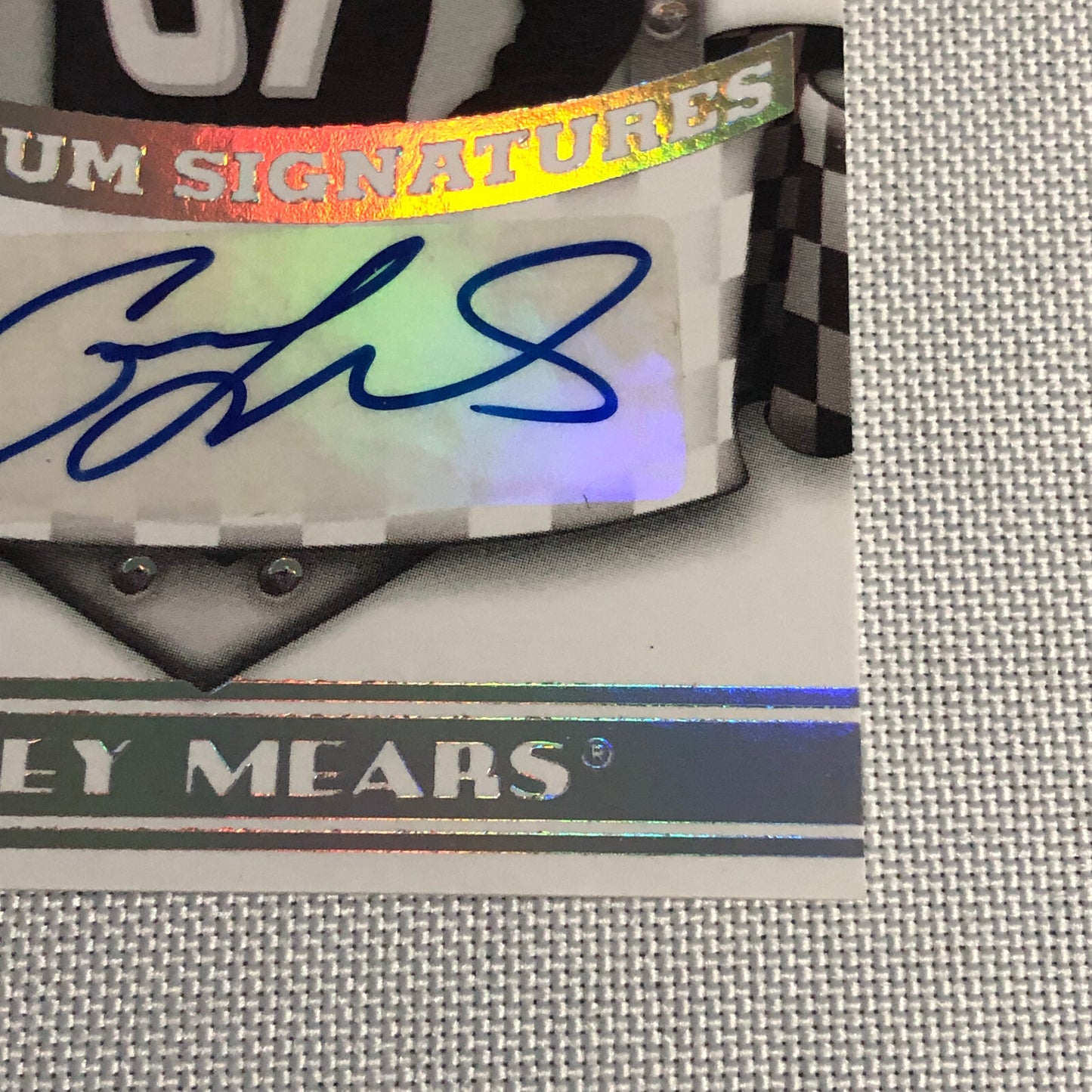 2009 Press Pass Premium Signatures Casey Mears Signed Signature Auto Card NASCAR