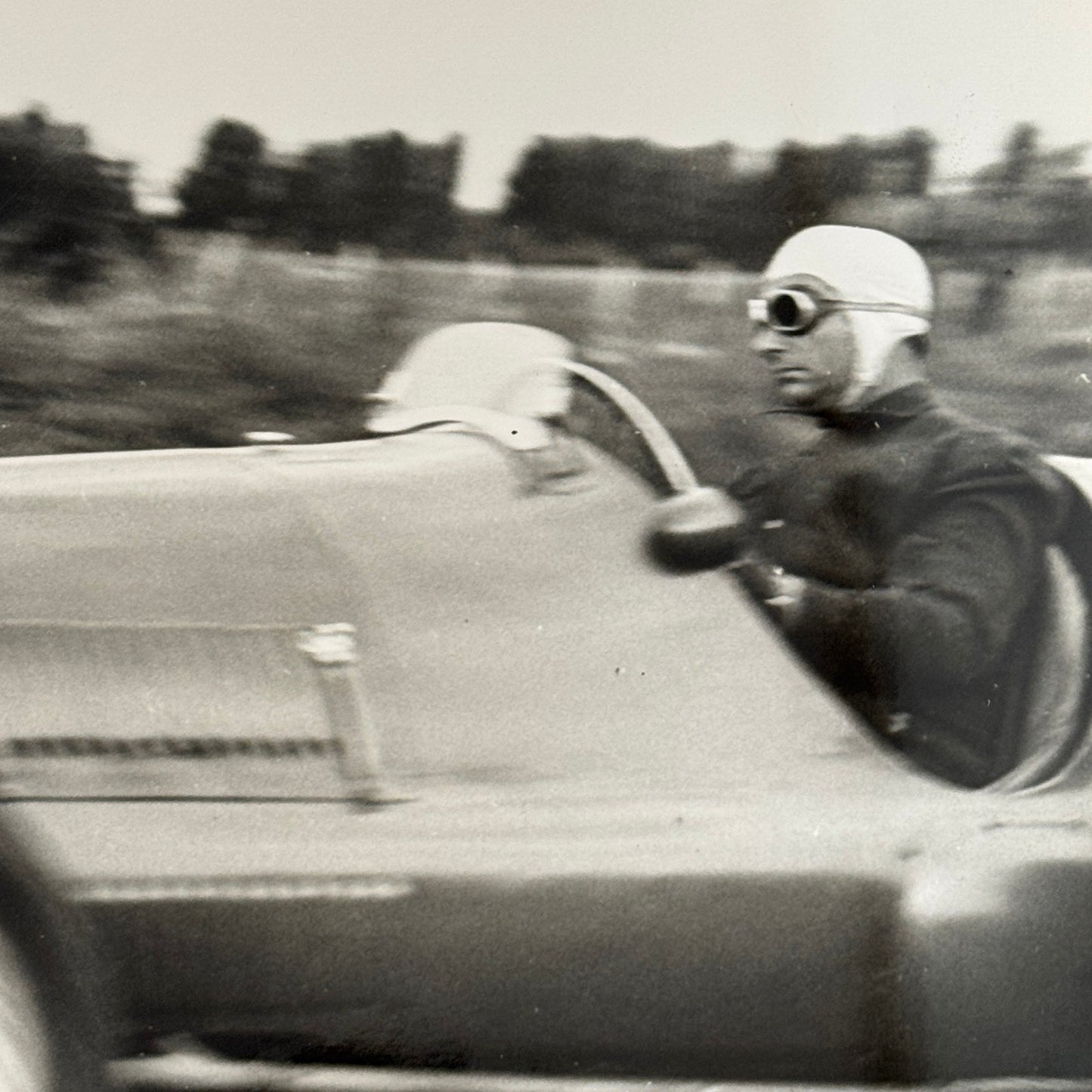 Juan Manuel Fangio Racing Driver in Car Press Photo Photograph Print