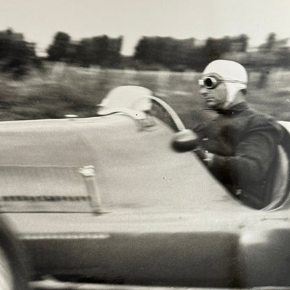 Juan Manuel Fangio Racing Driver in Car Press Photo Photograph Print