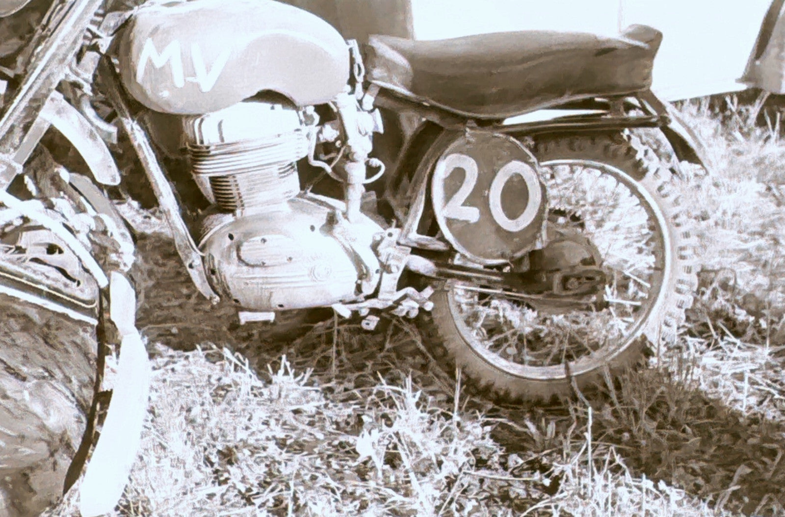Vintage Motorcycle Racing Photo Motocross Regensdorf Germany Negative Lot