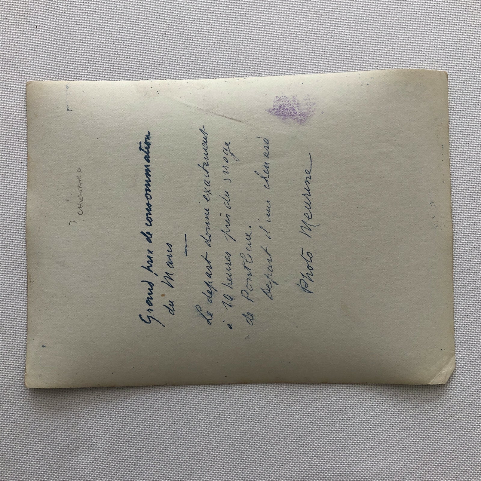 Antique Press Photo Photograph Agence Meurisse Paris Nice Rally ? Racing Car 